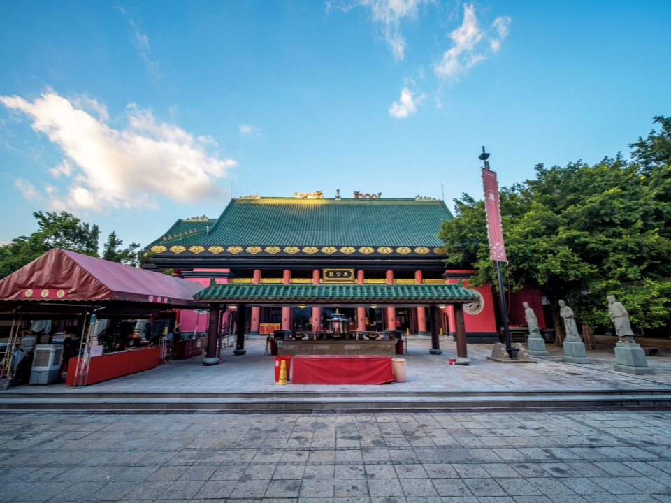 沙田车公庙外观。