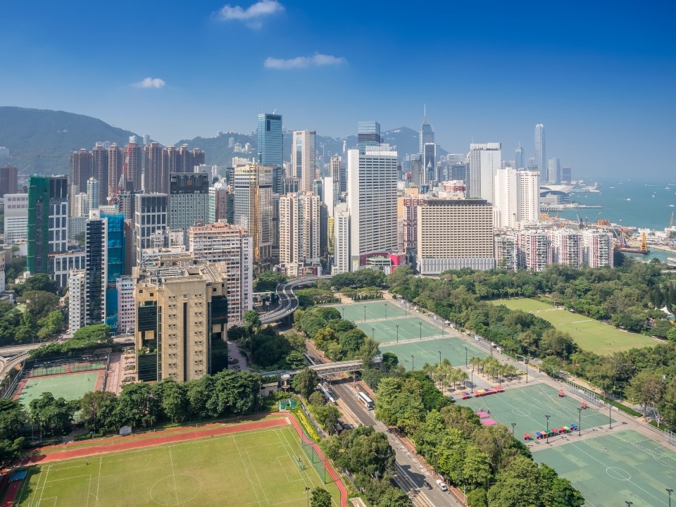 俯瞰维多利亚公园。