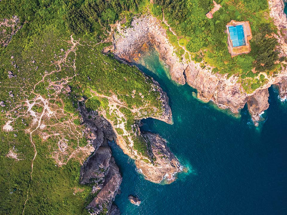 俯视东龙洲炮台